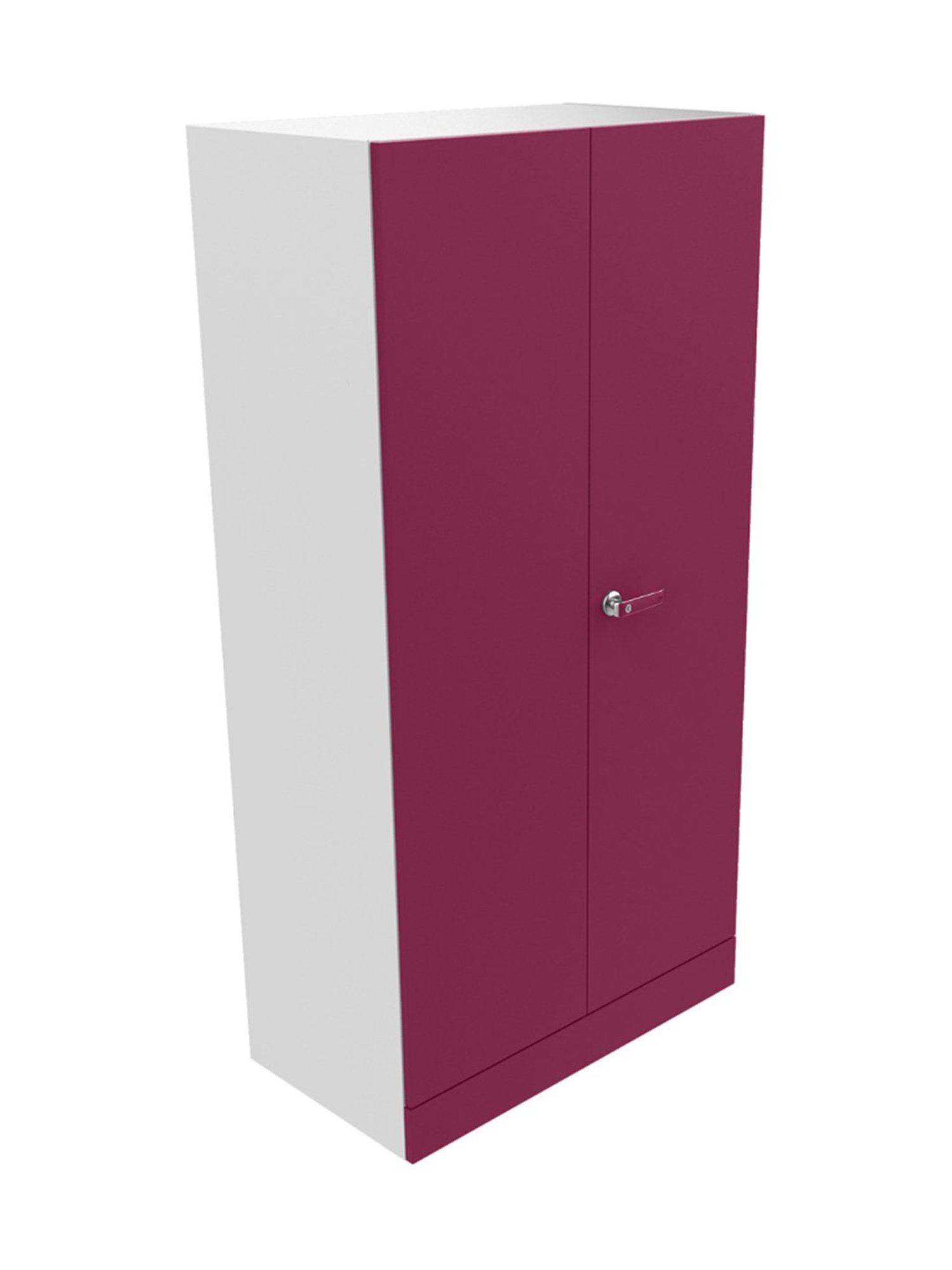 Godrej Interio Auraline  Men Premium 2-Door Almirah, Berry (1-Year Warranty, 1 Locker, 2 Drawers)