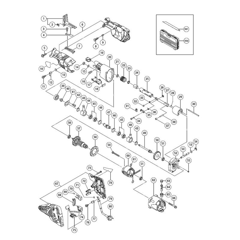 Hitachi CR13VBY Hitachi CR13VBY 12 Amp Low Vibration Reciprocating Saw