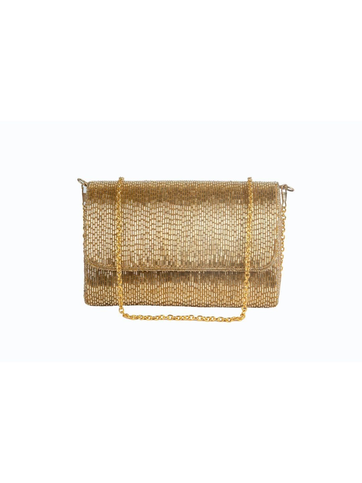 Tarini Nirula Golden Embellished Clutch