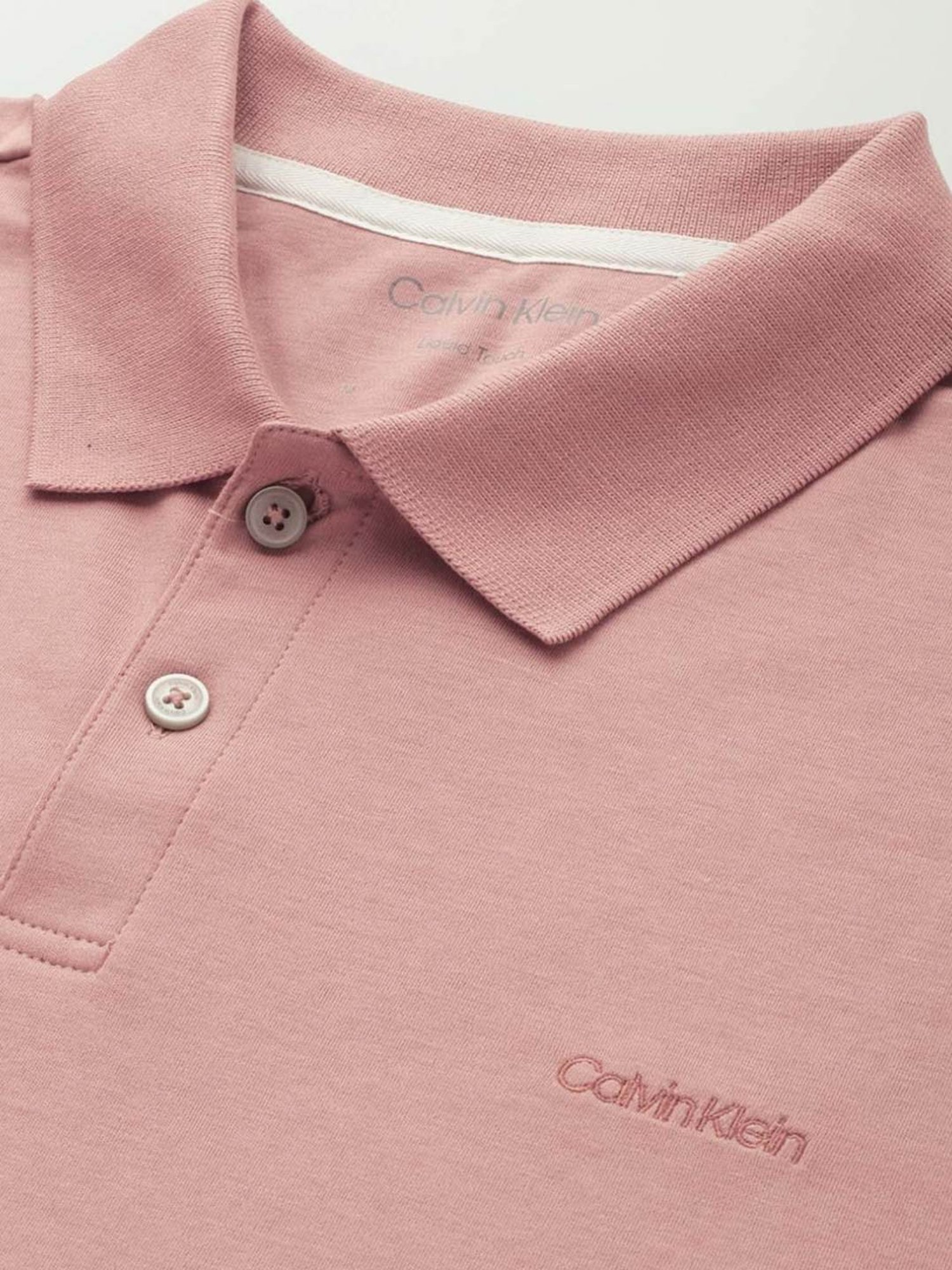 Calvin Klein Ash Rose Cotton Regular Fit Polo T-Shirt