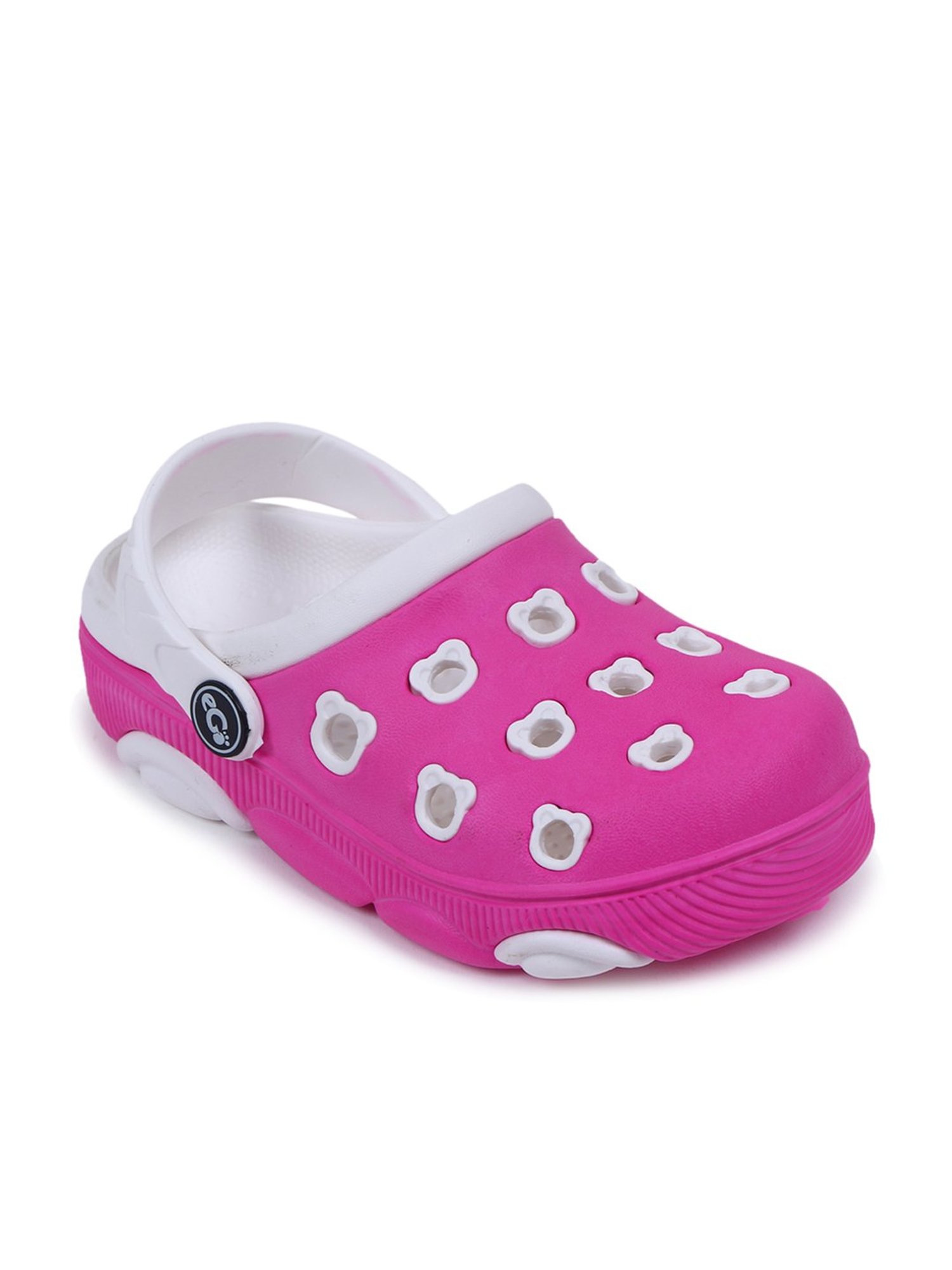 Passion Petals Kids Pink Back Strap Clogs