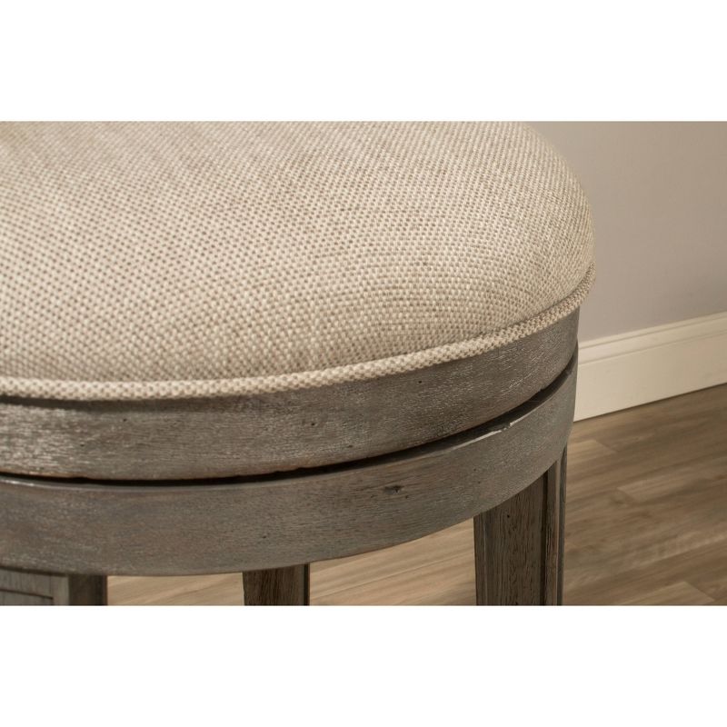 30" Monae Swivel Counter Height Barstools Distressed Dark Gray/Woven Gray - Hillsdale Furniture