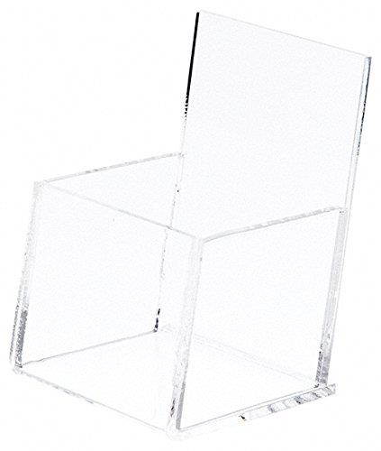 Plymor Brand Deluxe Clear Acrylic Business Card Holder (Vertical), 2.375" W x 2.25" D x 3.625" H