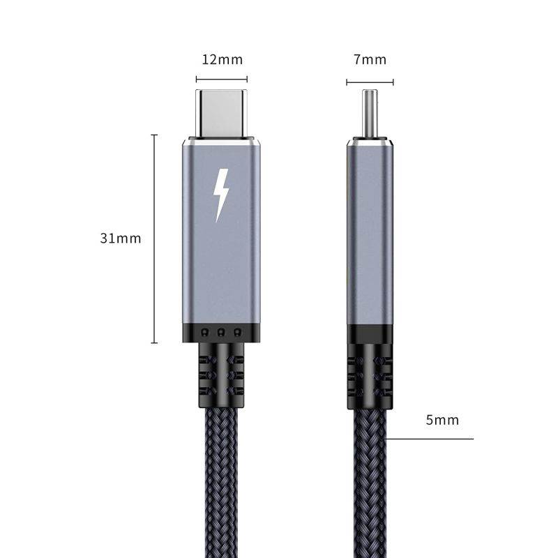 FVH Thunderbolt 2 Port Male to Male Video Data Cable for MacBook & SSD & Displays TB-004-WH