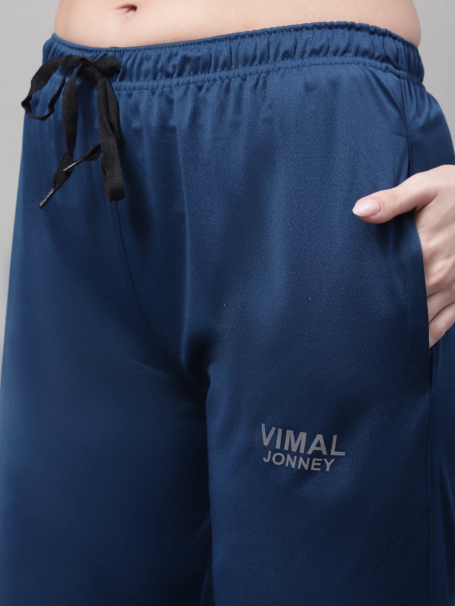 Vimal Jonney Blue & Light Grey T-Shirt With Track Pants - Pack of 2