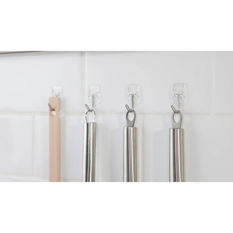 Command Small Sized Wire Decorative Hooks Clear