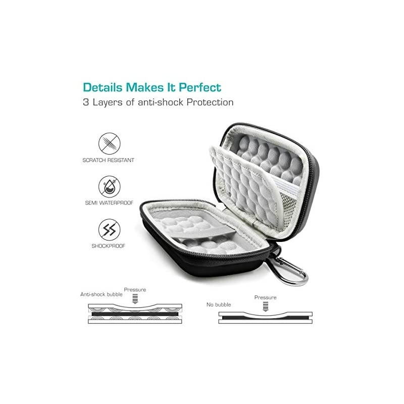 MP3&MP4 Player Carrying Bag Box Storage Case for SOULCKER/G.G.Martinsen/Grtdhx/iPod Nano/Sandisk Music Player/Sony NW-A45 /B Walkman, USB Cable, Earphones, Memory Cards, U Disk, Keys (Silver)