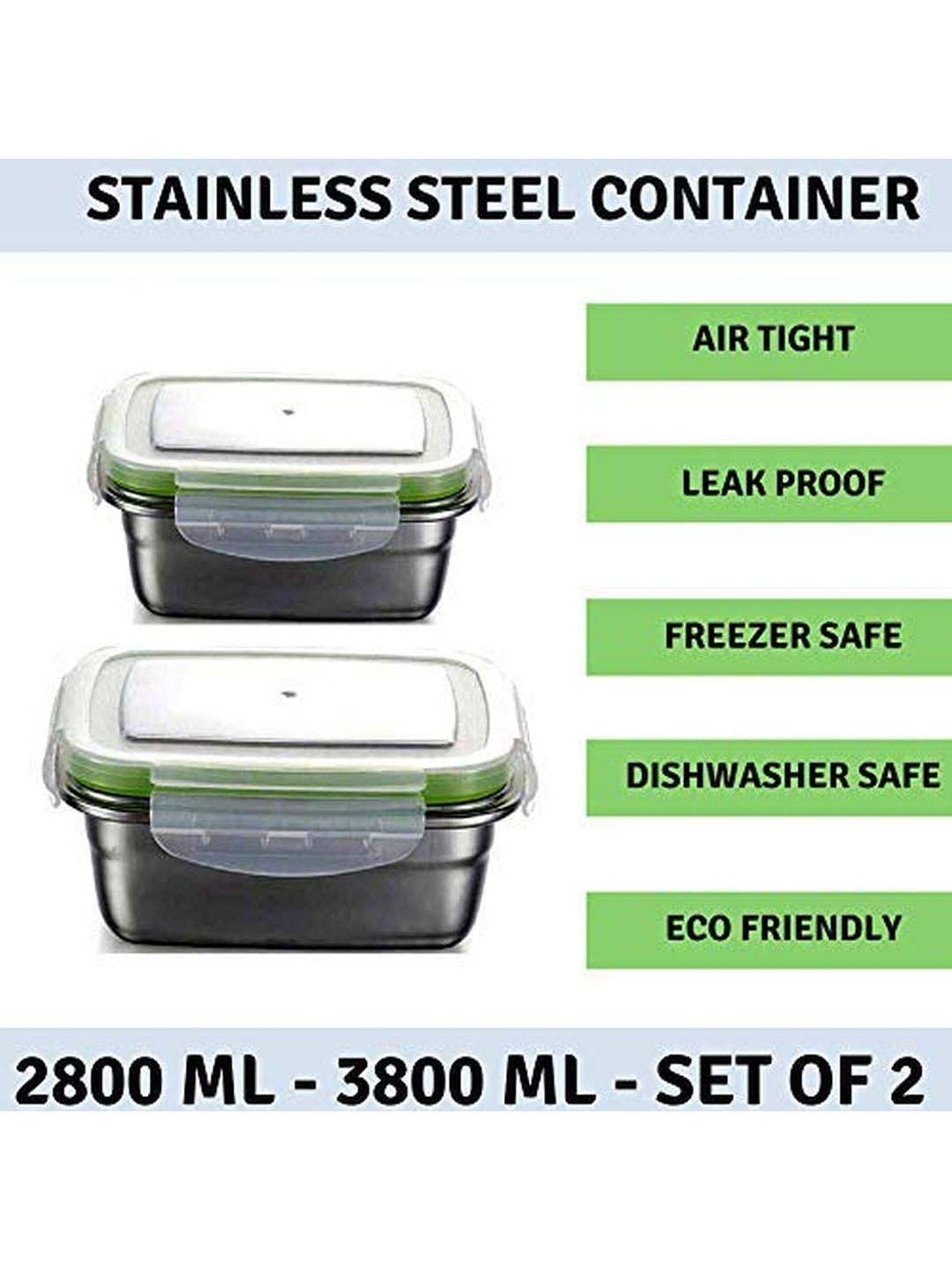 Milton Red Stainless Steel Small Tiffin Box - Set of 2