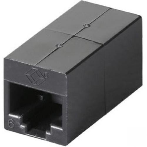 CAT6 Straight-Through Coupler Unshielded Black