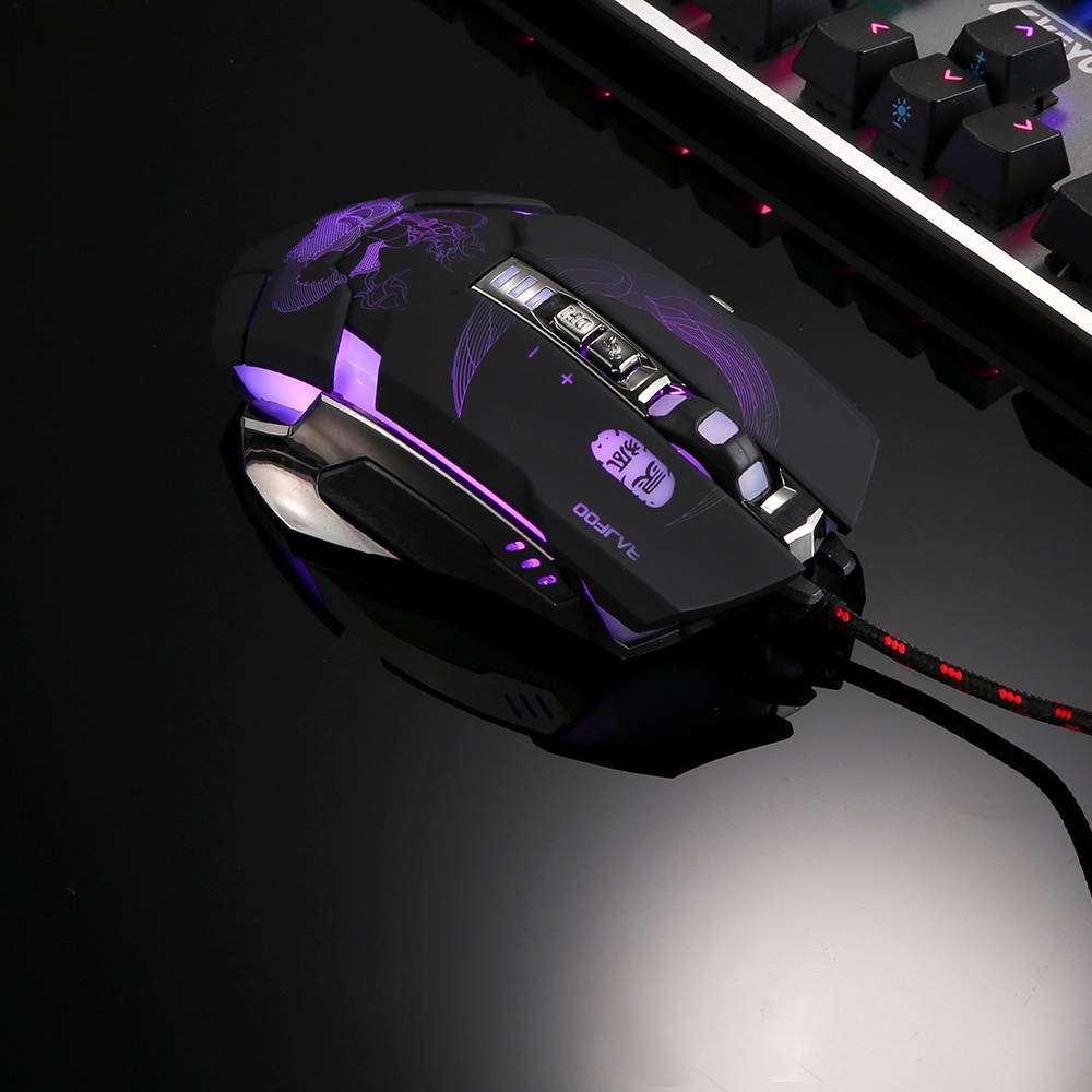 HXSJ Ergonomic Optical Office 2.4G Wireless Gaming Mouse Mice Adjustable 2400 DPI with 6 Buttons for Laptop PC Notebook Computer