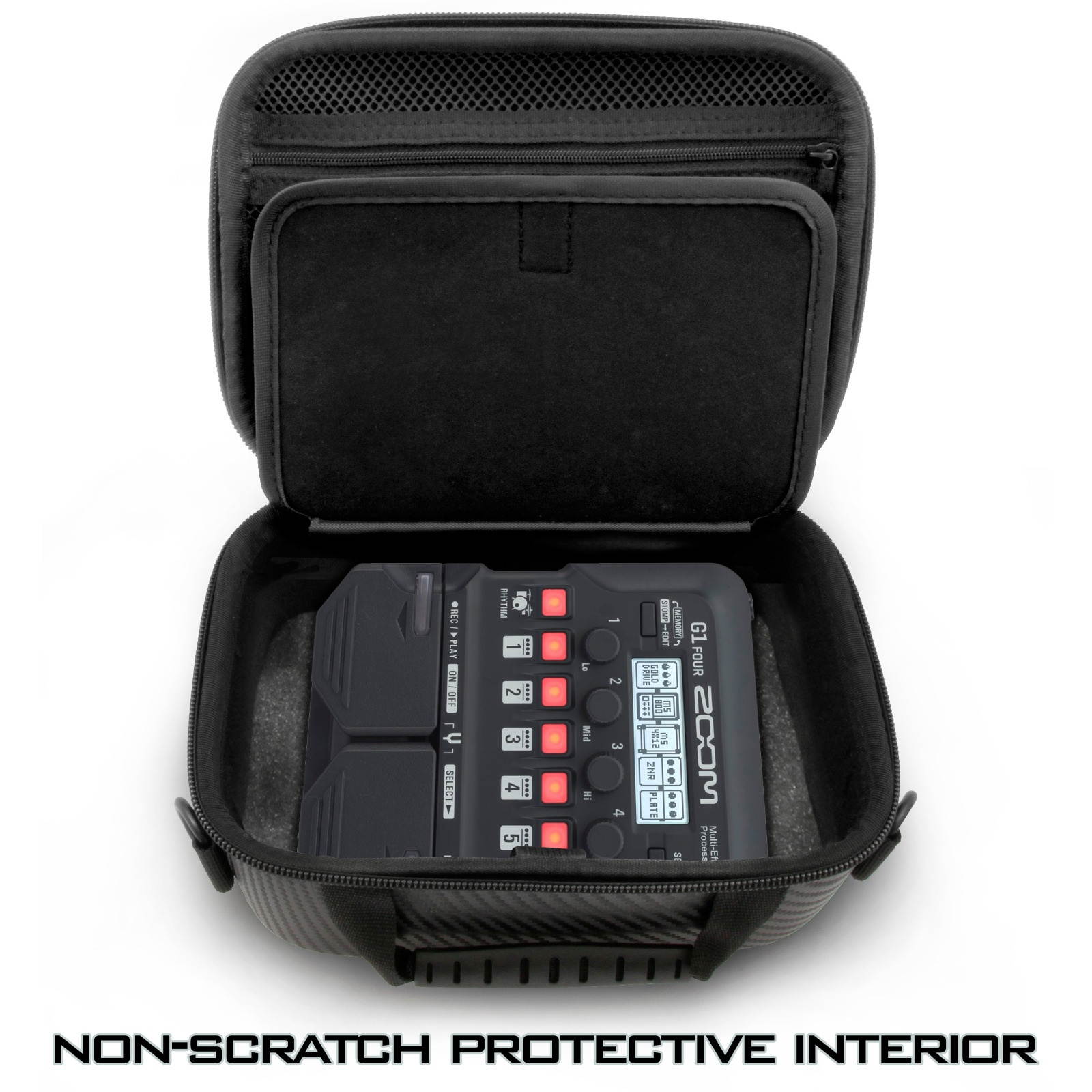 CM Travel Case for Zoom G1 FOUR Guitar Pedal Wah Pedal - Carrying Case Only