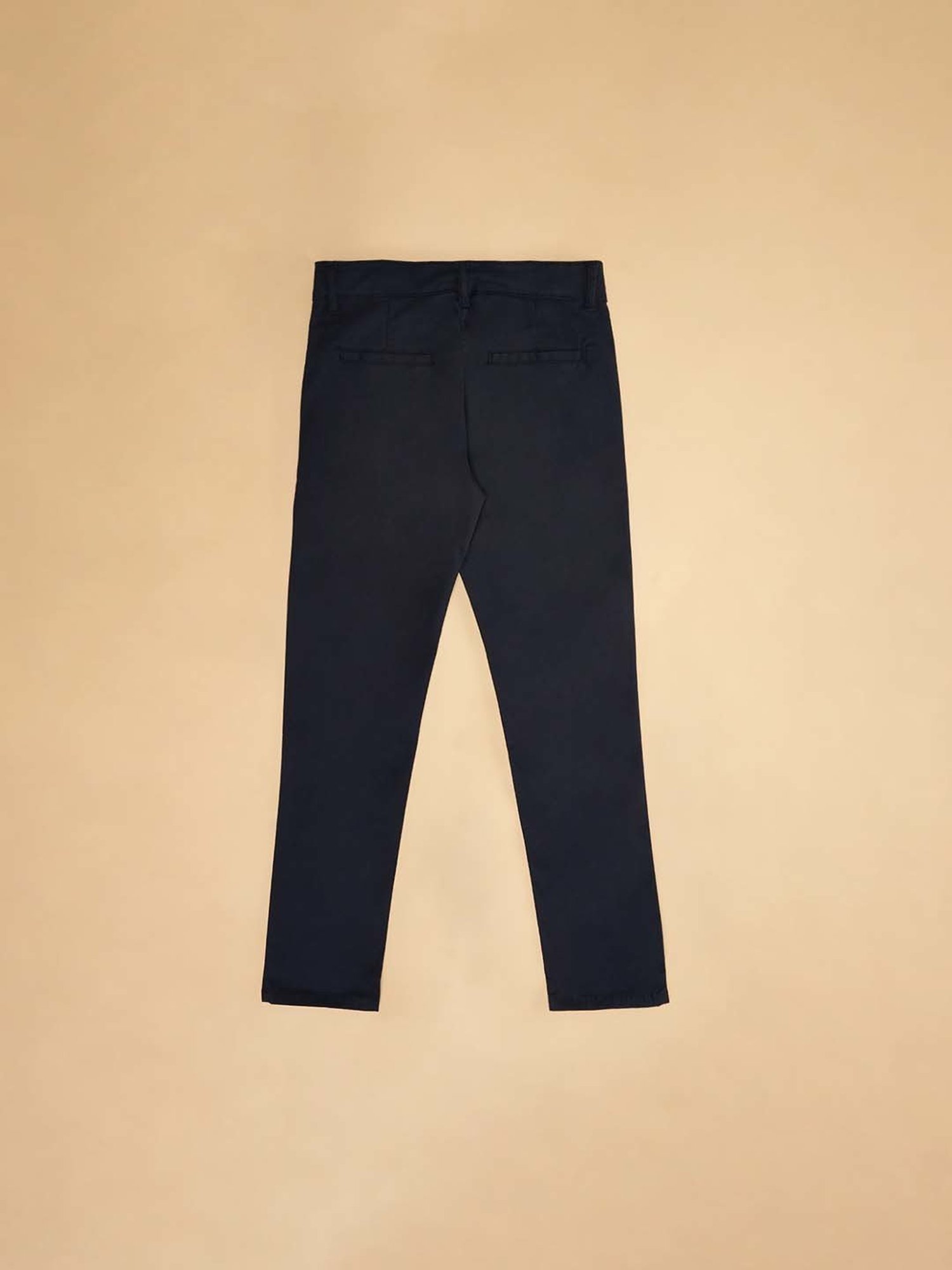 YU by Pantaloons Boys Navy Regular Fit Pants