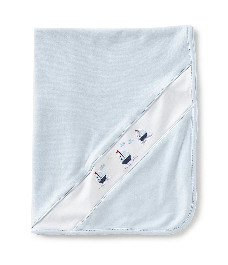 Feltman Brothers Baby Boys Sailboat Embroidered Blanket