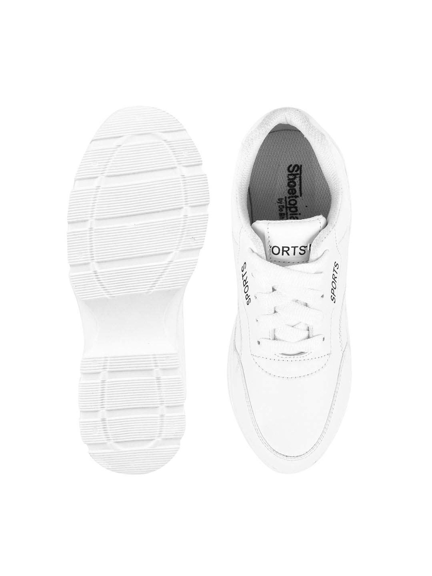 Shoetopia Kids White Walking Shoes