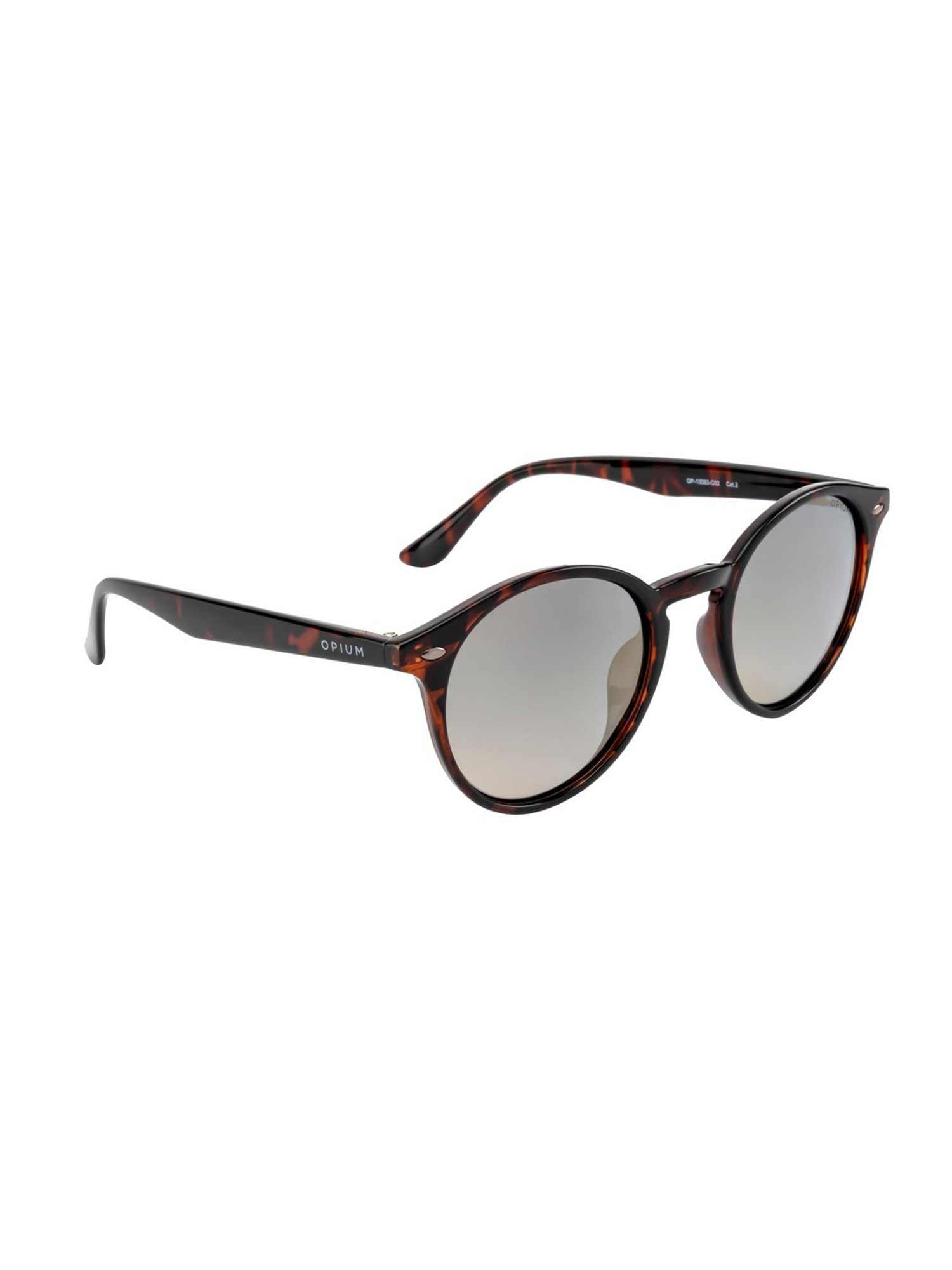 Opium Dary Grey Full Rim Round Unisex Sunglasses