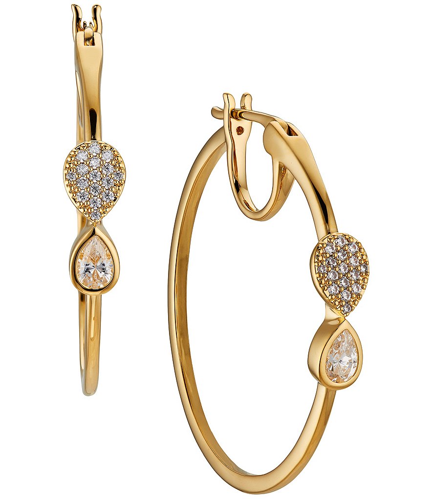 Nadri Coco Gold Hoop Earrings