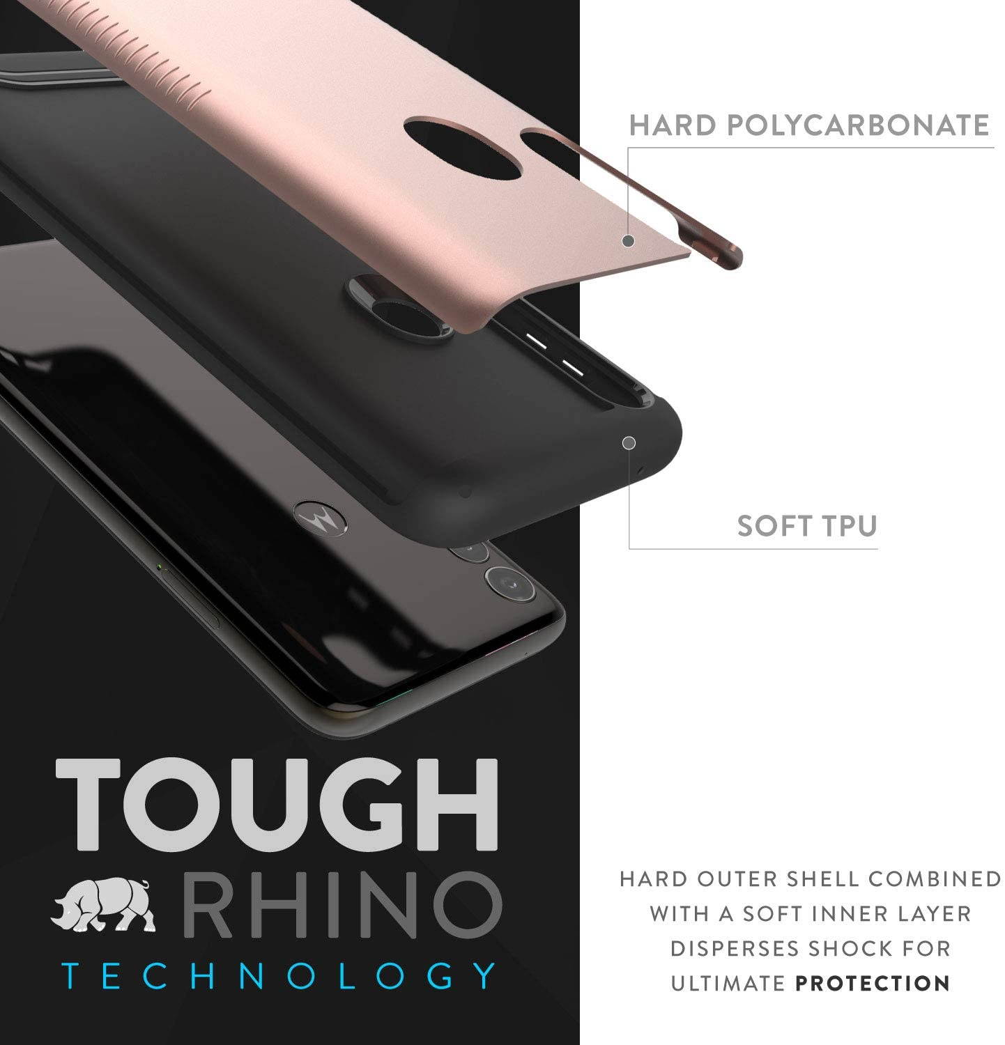 TUDIA Dual Layer Fit Designed for Moto G Power Case (2020), Motorola G Power Case, [Merge] Rugged Hard Back Heavy Duty Slim Protective Phone Case for Motorola Moto G Power (2020)