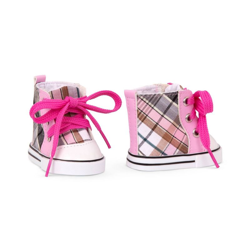 Our Generation High-Top Shoes for 18" Dolls - Plaid All Over