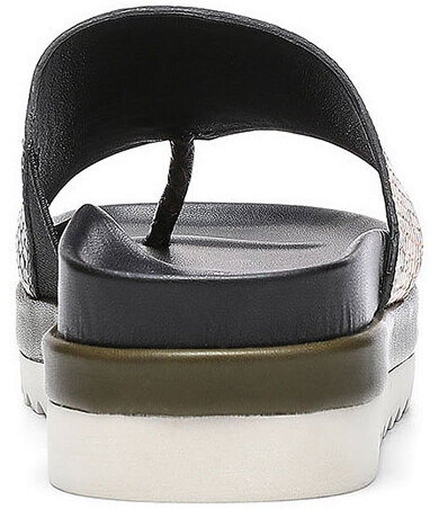 Donald Pliner Lylaa Snake Print Leather Thong Flatform Sandals