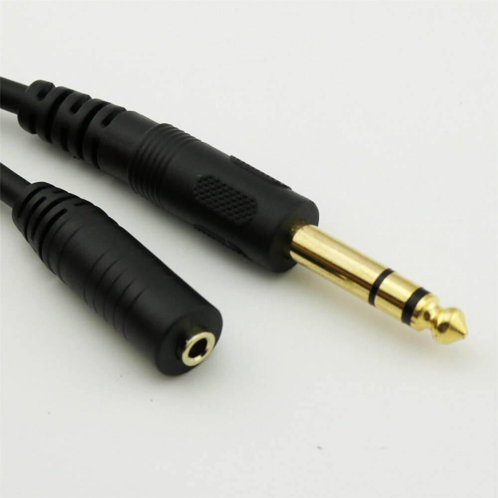 1pcs TRS 3.5mm 1/8" Female to Stereo 1/4" 6.35mm Male Audio AUX Adapter Cable 1.5m