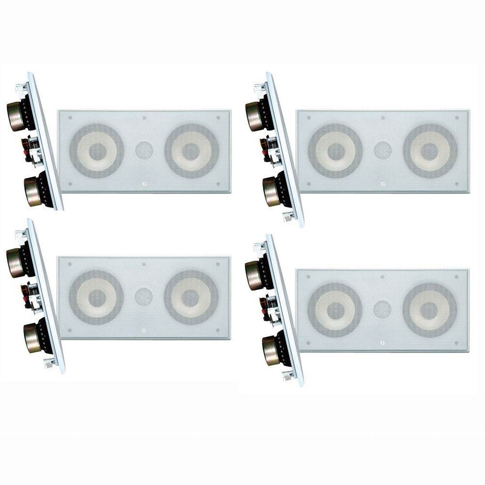 PYLE 5.25" 300W In Wall/Celing Speaker White Single Unit, 2-Way (4 Pack)