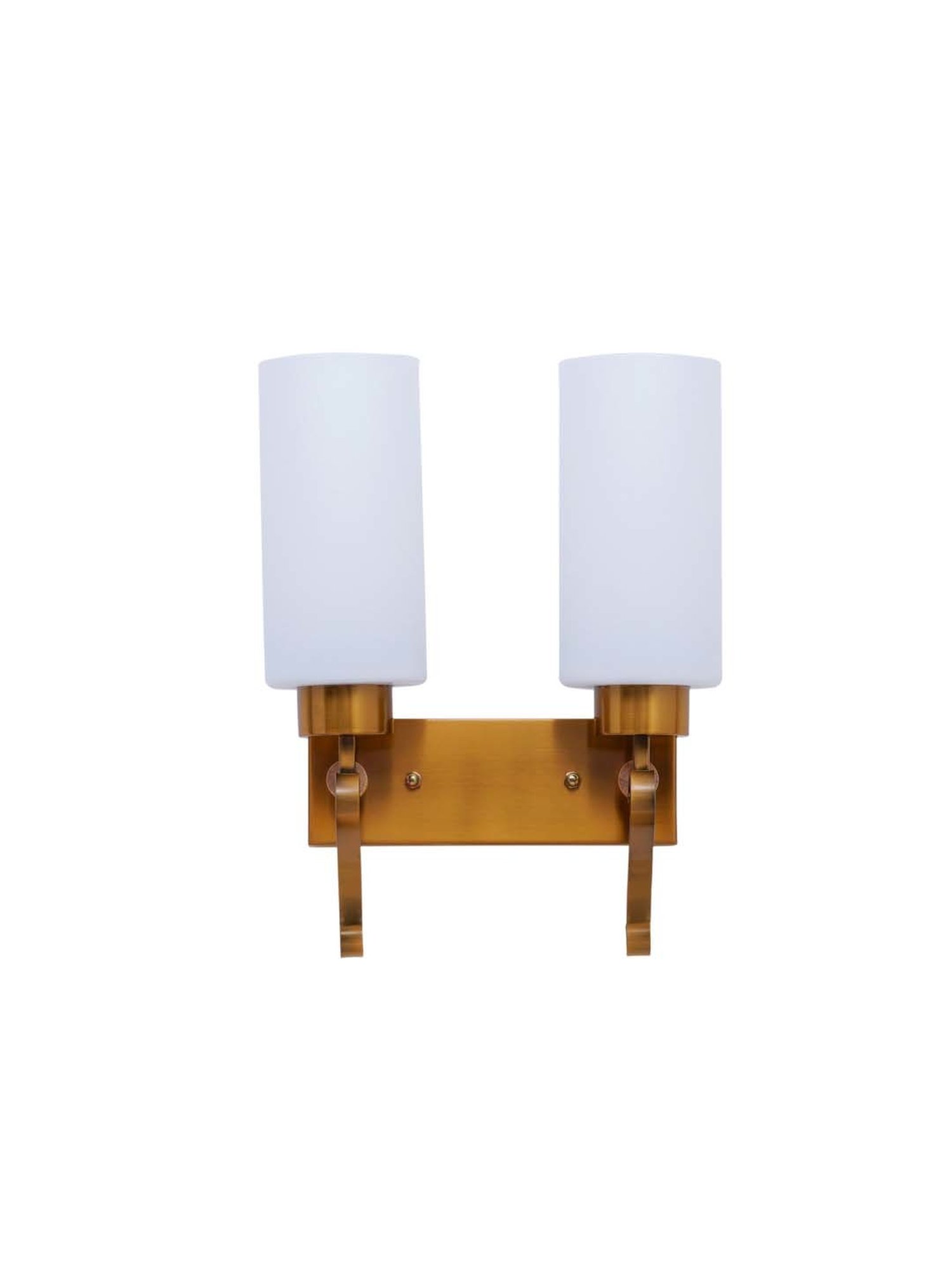 Kapoor E Illuminations Paloma White & Brown Metal Modern Duo Wall Light - Set of 1