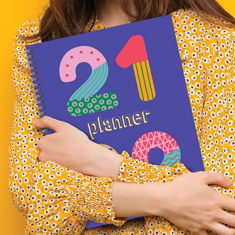 2021-22 Academic Planner 8.5" x 11" Pattern Years Daily/Weekly/Monthly - The Time Factory