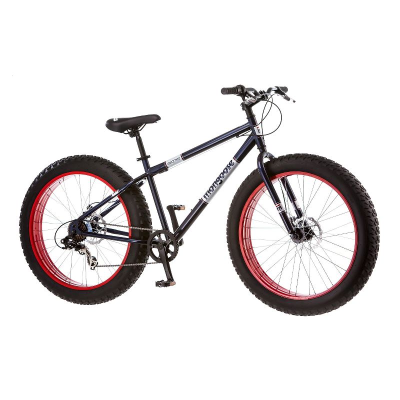 Mongoose Men's Dolomite 26" Fat Tire Mountain Bike - Navy/Red