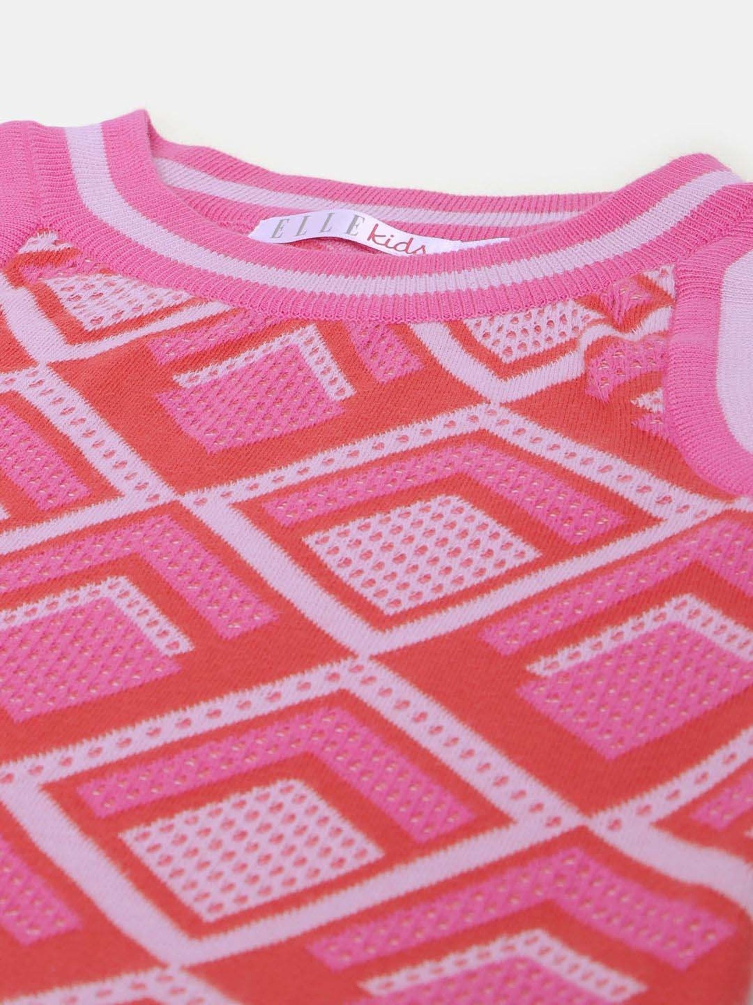 Elle Kids Bright Pink Cotton Dress