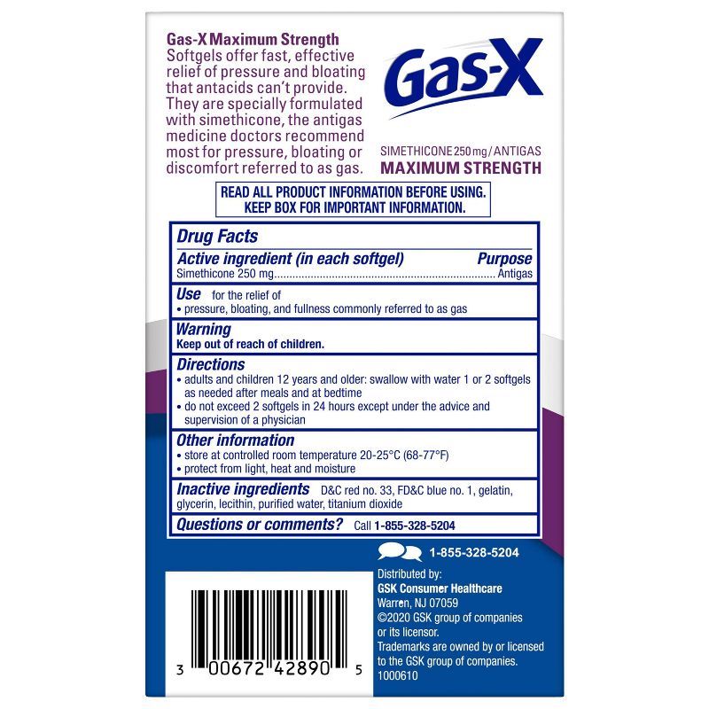 Gas-X Maximum Strength Softgel for Gas Relief - 50ct