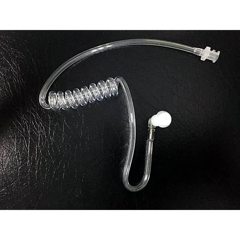 Replacement Mushroom Earbud Ear Tips for Motorola Kenwood Two Way Radio Coil Tube Audio KitsTransparent Acoustic Tube Earpieces Original Mushroom