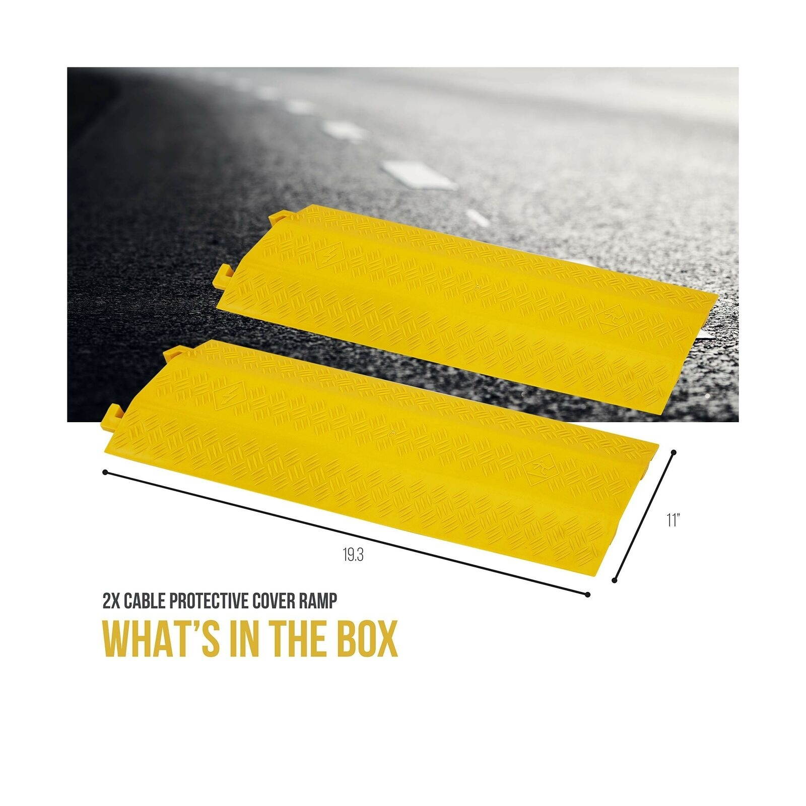 Durable Cable Ramp Protective Cover - 2,000 lbs Max Heavy Duty Drop Over Hose...