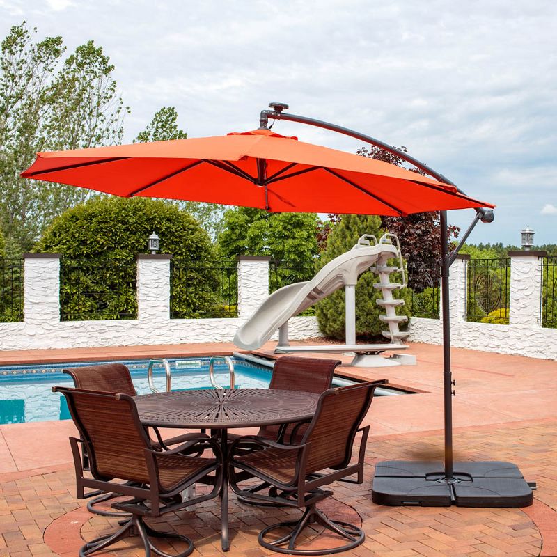 9' x 5' Rectangular Double Top Patio Outdoor Market Umbrella Emerald Green - Crestlive Products