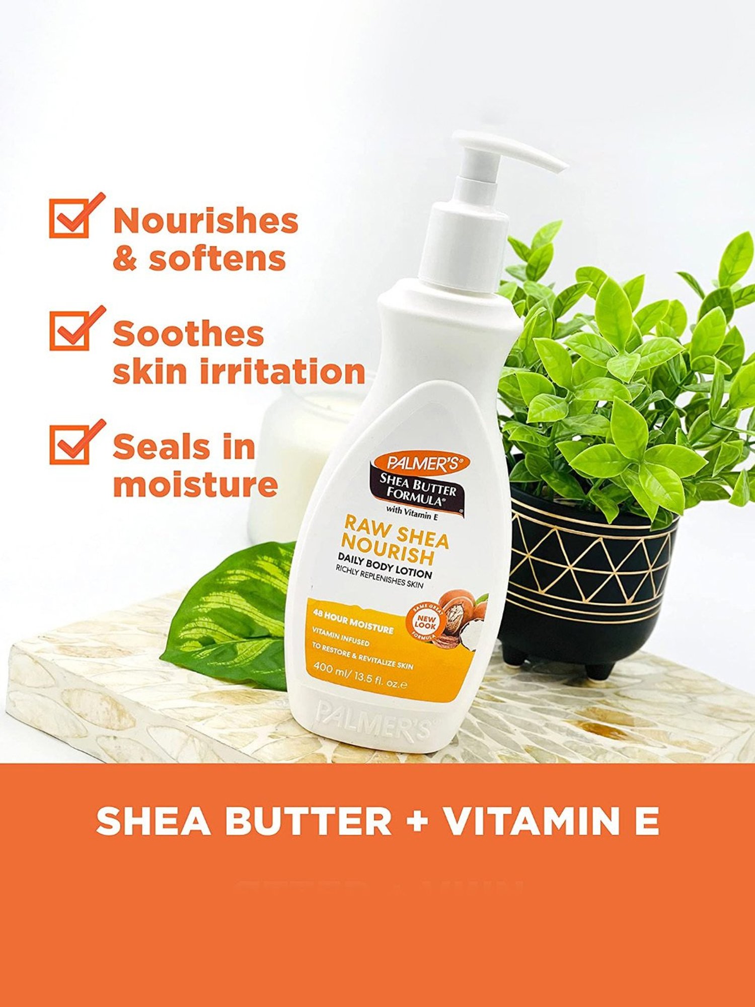 Palmer's Shea Butter Formula with Vitamin E Raw Shea Nourish Daily Body Lotion - 400 ml