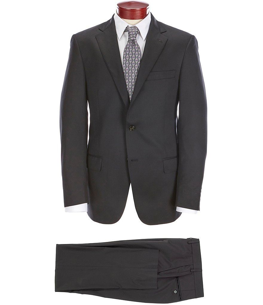 Hart Schaffner Marx Modern Fit Flat-Front Solid Suit