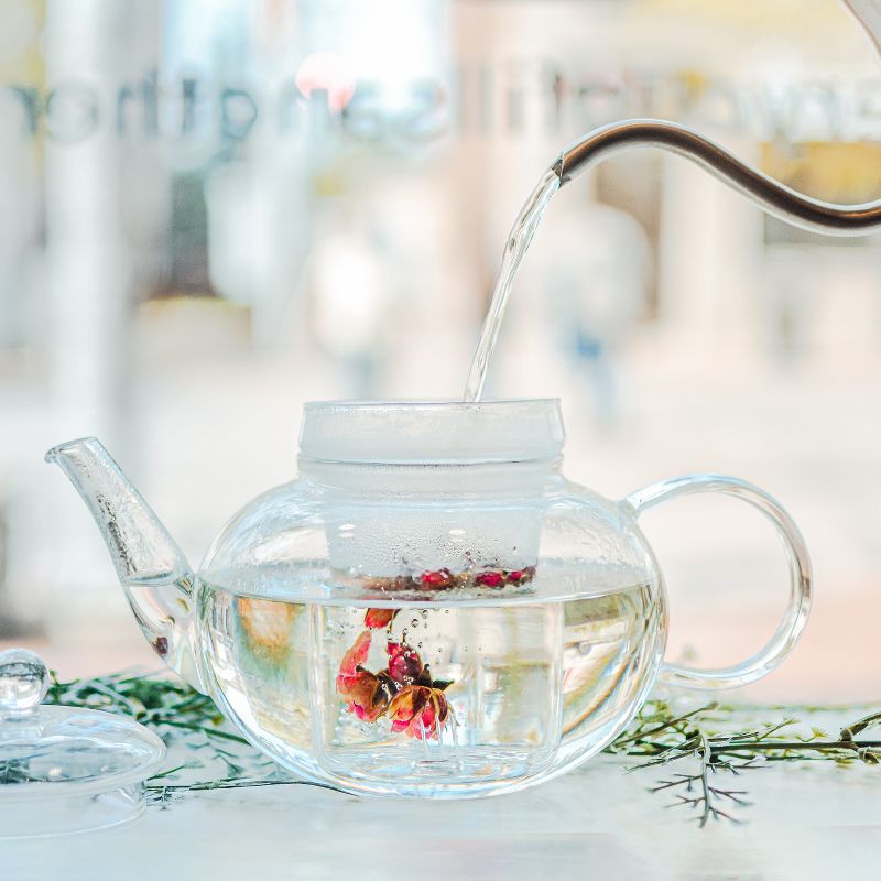 GROSCHE Monaco Glass Teapot with Glass Tea Infuser, 42 fl oz. Capacity