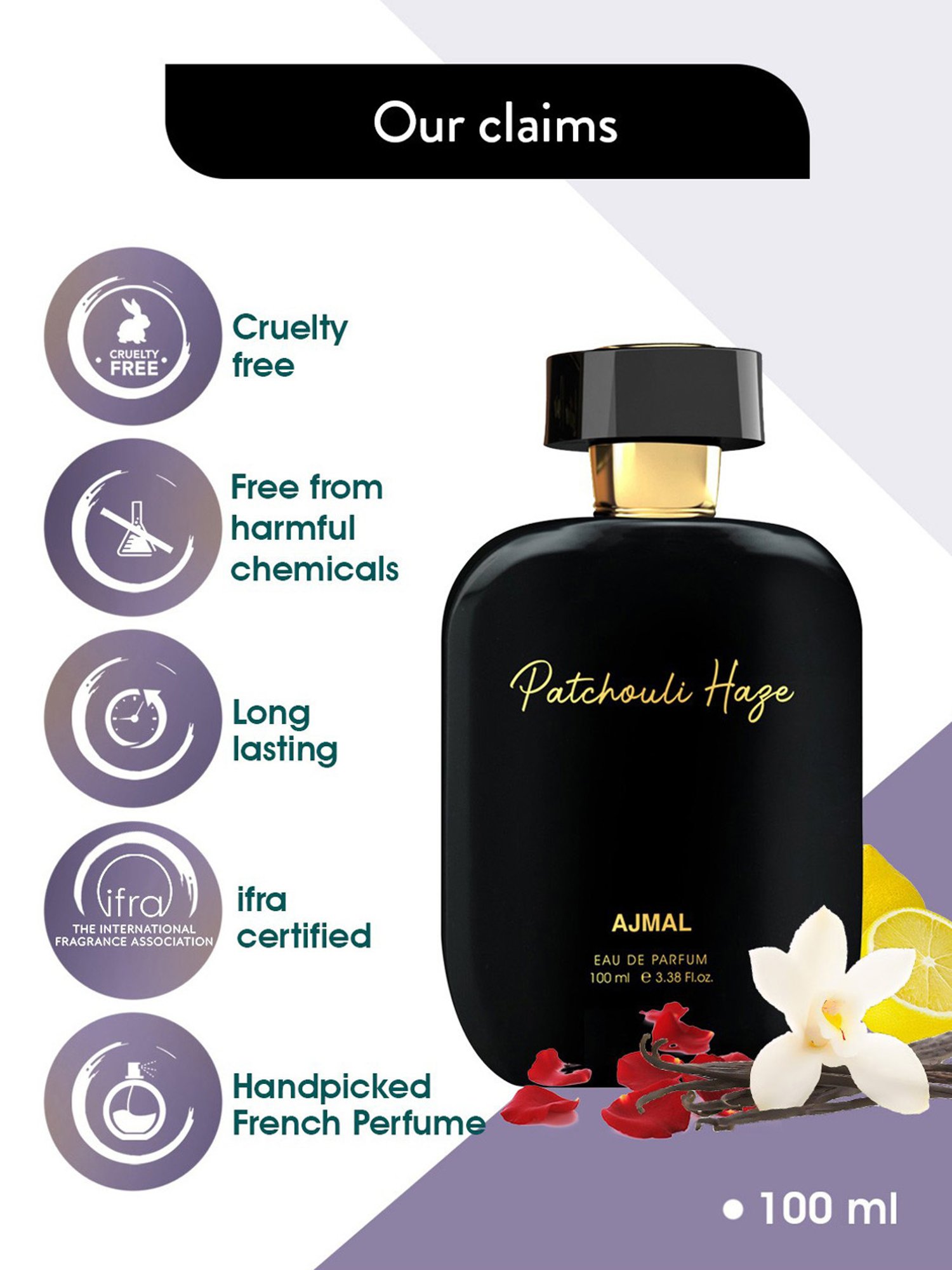 Ajmal Artisan Series Patchouli Haze Eau de Parfum for Unisex - 100 ml