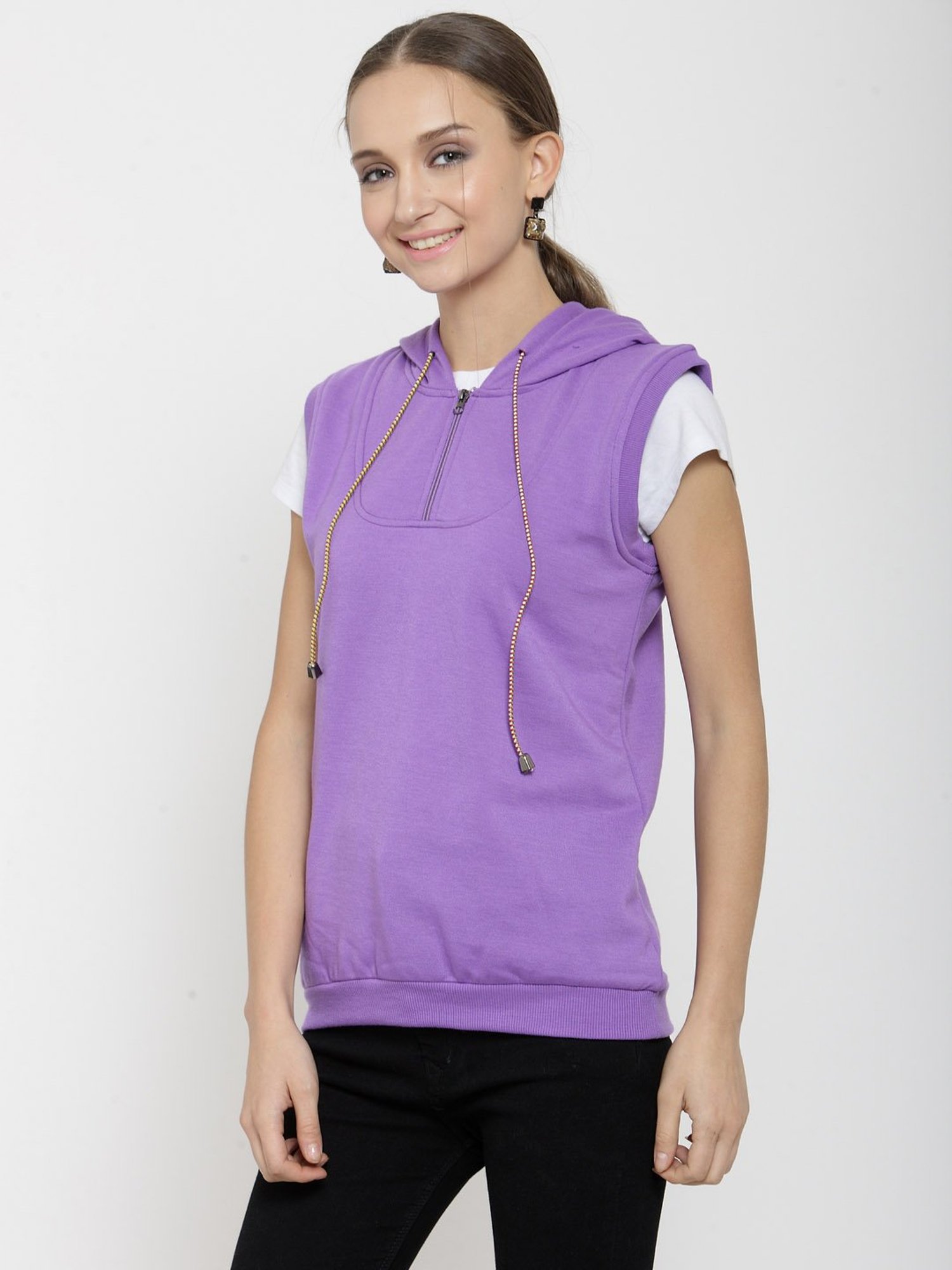 Belle Fille Light Purple Regular Fit Sweatshirt