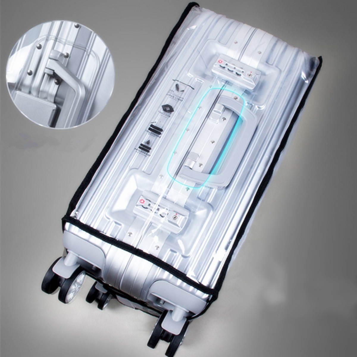 Universal Waterproof Transparent Protective Luggage Cover Suitcase Case Travel 26inch