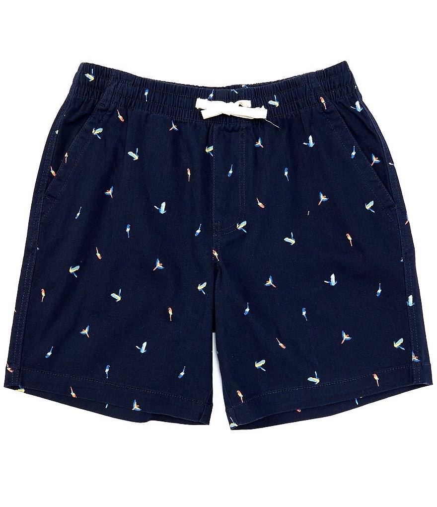Iron Co. Yukon Twill Bird Print Flat-Front 7#double; inseam Pull-On Shorts