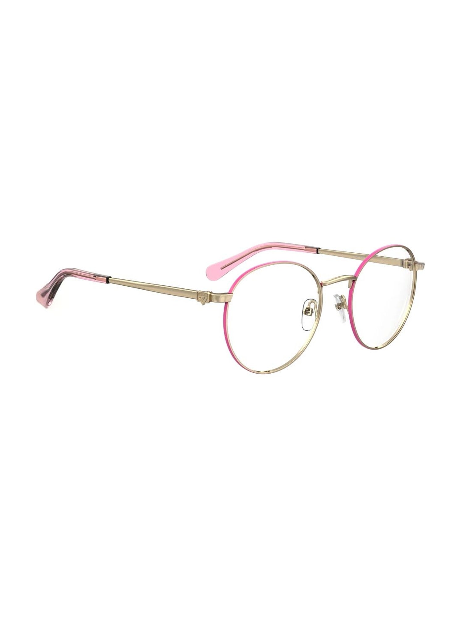 Chiara Ferragni Pink Oval Eye Frames for Women