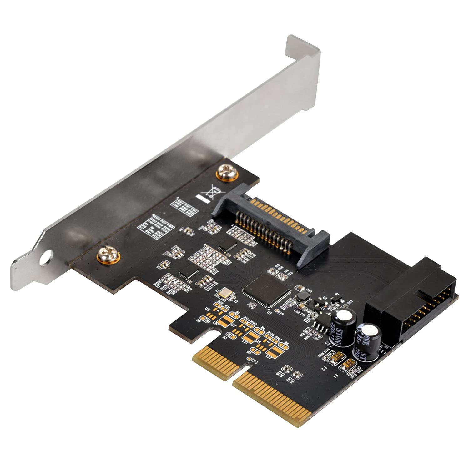 SilverStone Technology SST-ECU04-E-USA USB 3.1 Gen2 PCIe Card with Internal 19Pin Connector Plus Pericom Redriver Ecu04-E-USA