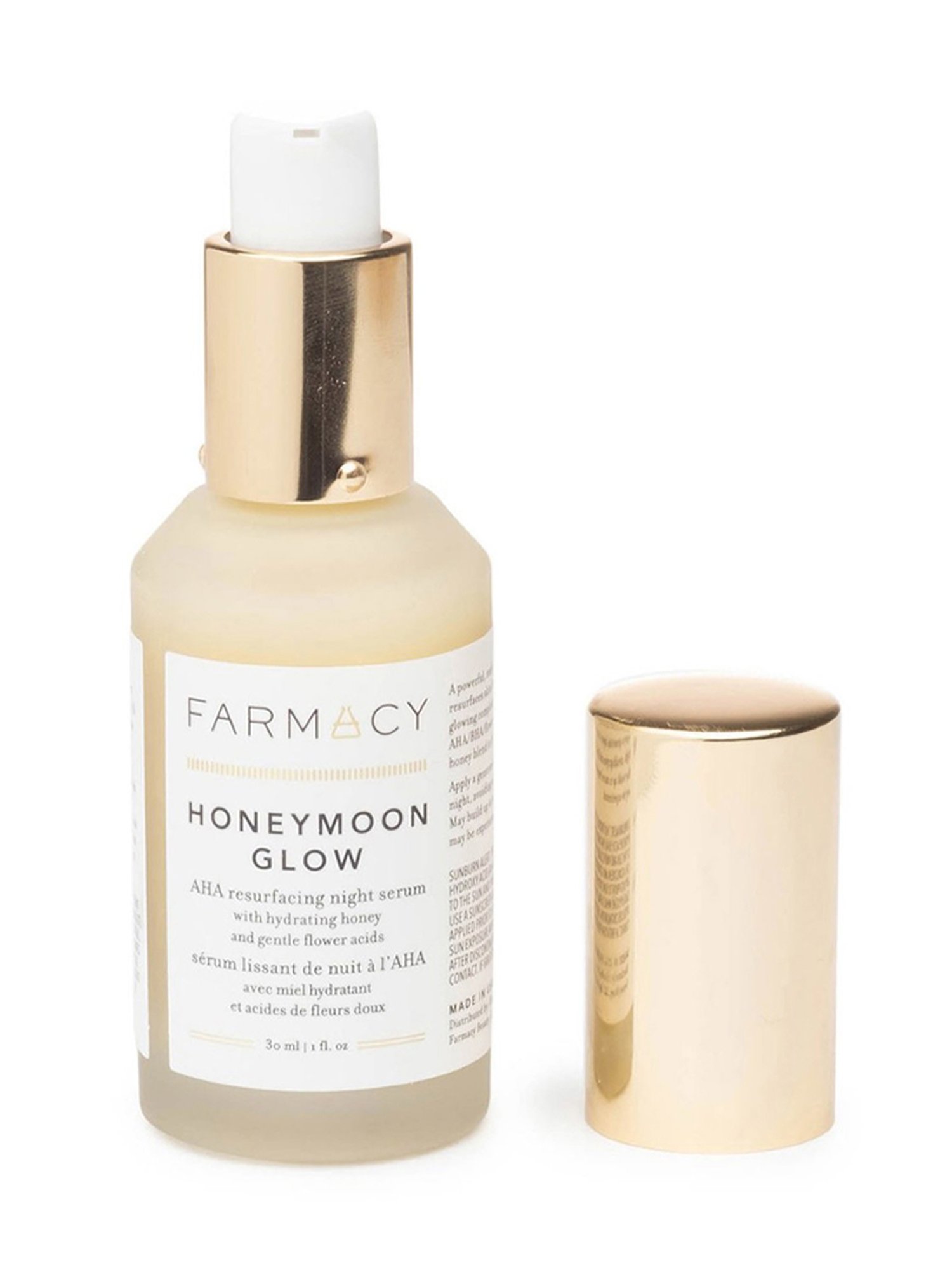 Farmacy HONEYMOON GLOW AHA Resurfacing Night Serum with Hydrating Honey + Gentle Flower Acids 30 ml