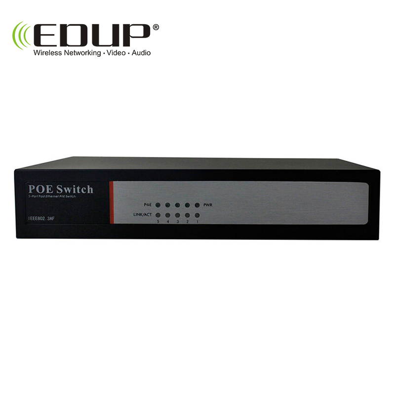 EDUP EP-PS1024S 4 port POE Switch 802.3af standard 10/100Mbps 48V