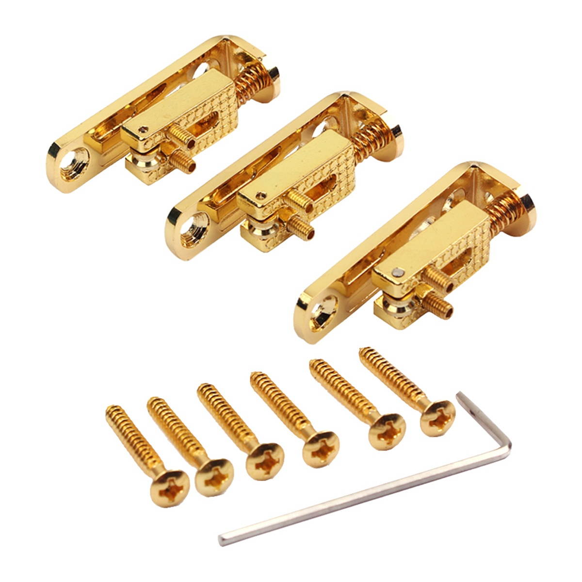 Guitar Parts Guitar Bridge for Bass Guitar (Golden)