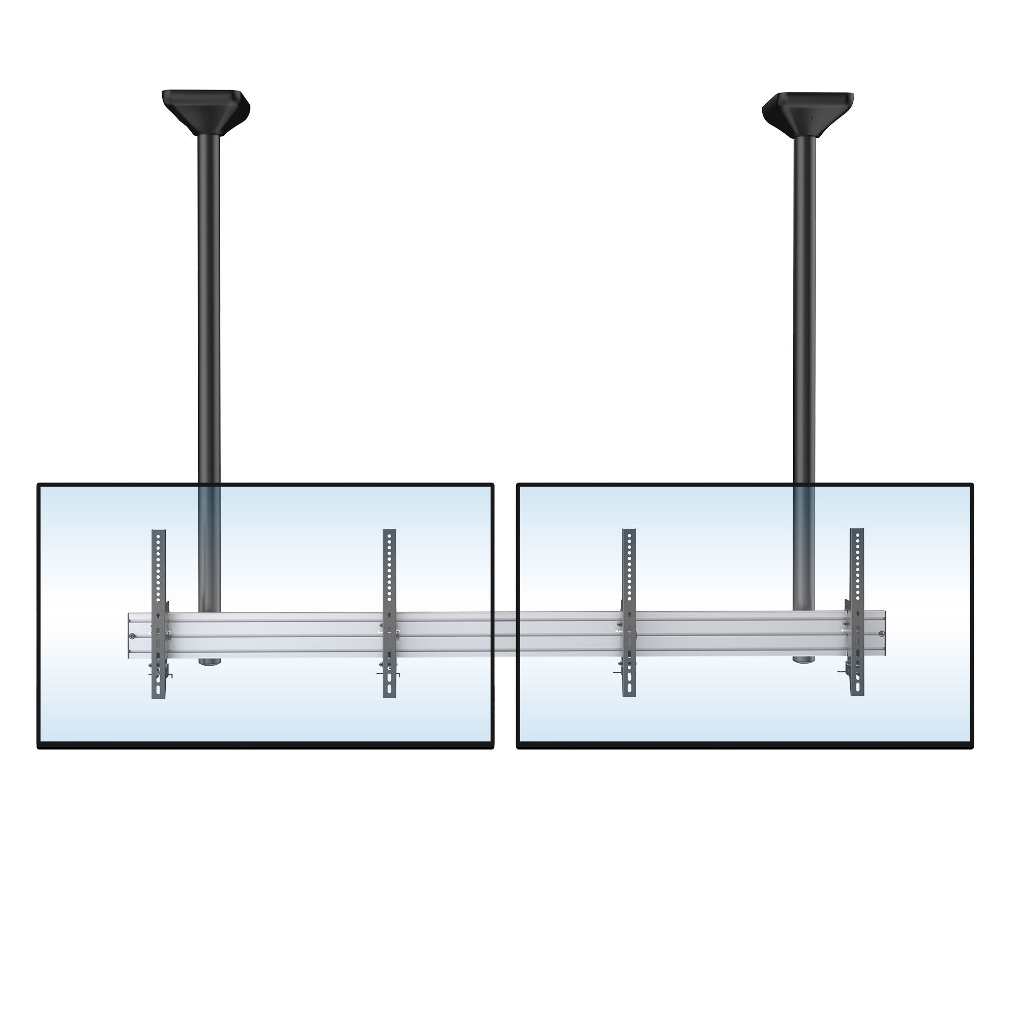 Mount-It! Digital Signage Ceiling Mount for Two Screens | Fits 45&rdquo; to 55&rdquo; Screen Size TVs