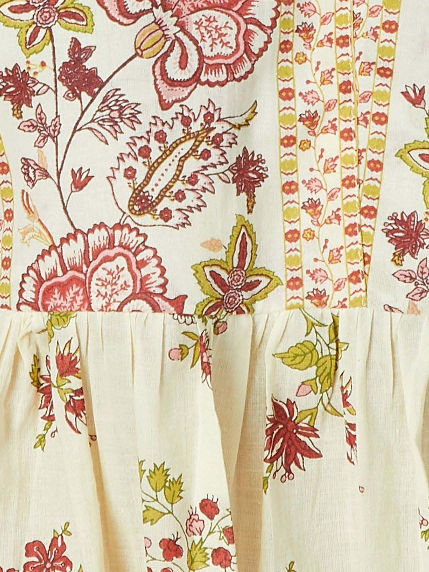 Melange by Lifestyle Off-White Cotton Printed Tunic