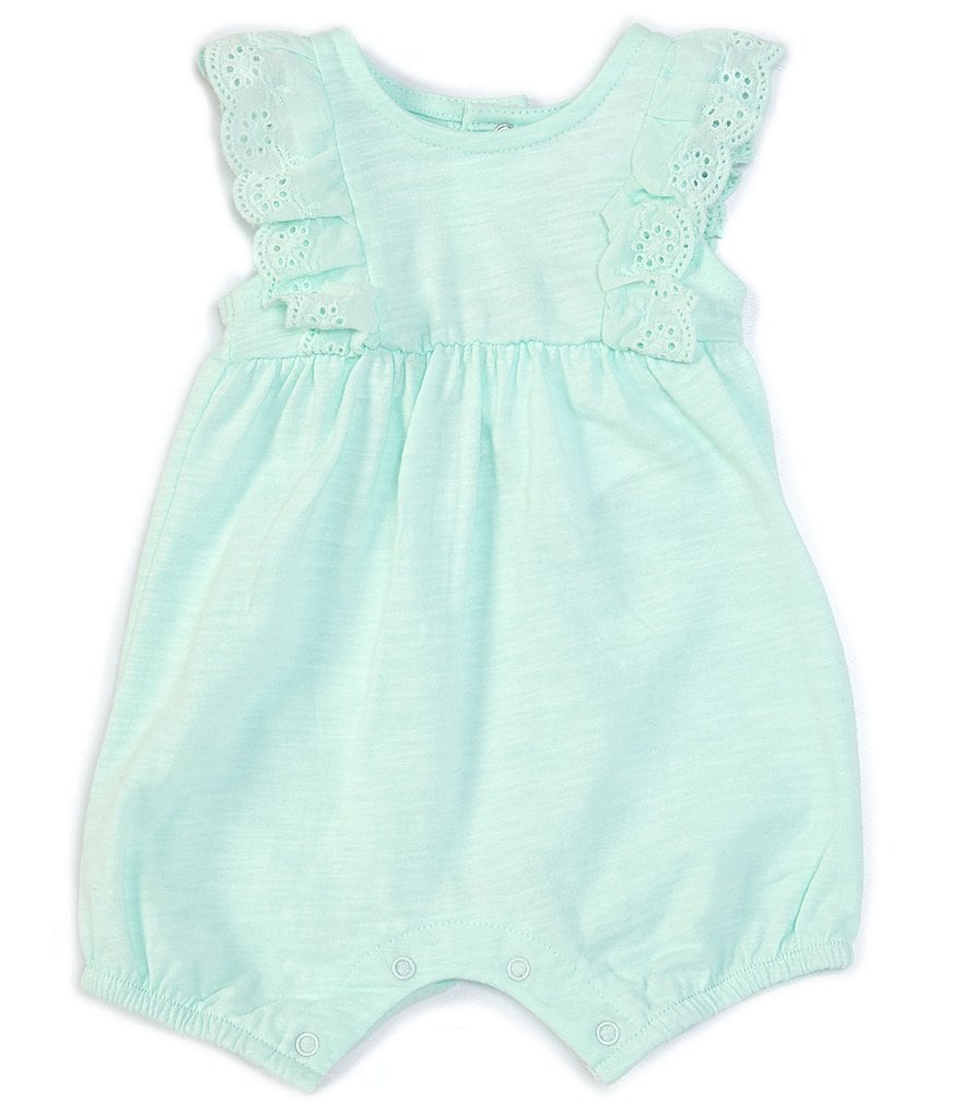 Starting Out Baby Girls Newborn-9 Months Solid Jersey Romper