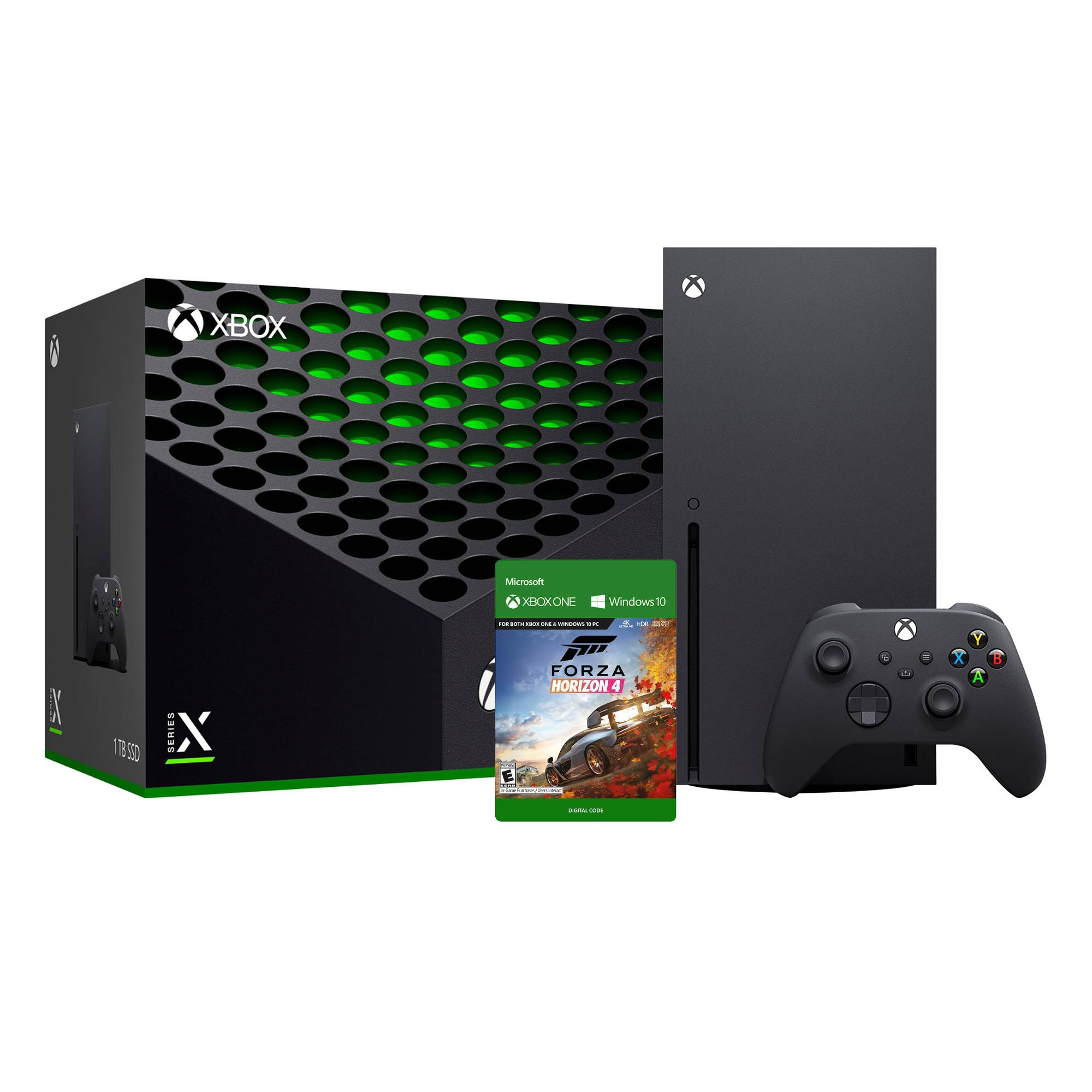 2021 Xbox Bundle - 1TB SSD Black Xbox Console and Wireless Controller with Forza Horizon 4 Full Game