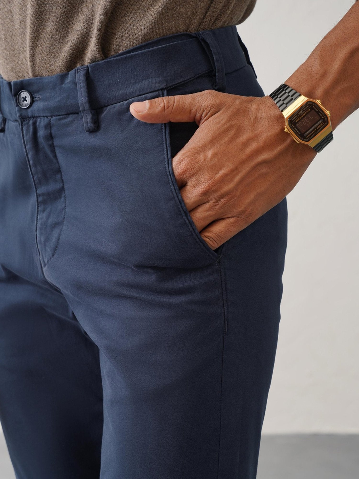 MinusOne Navy Slim Fit Chinos